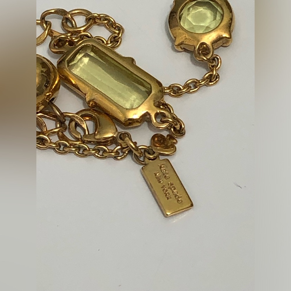 Kate Spade New York Signature Spade Logo Cut Out Gold Plated 34” Necklace - Picture 8 of 9